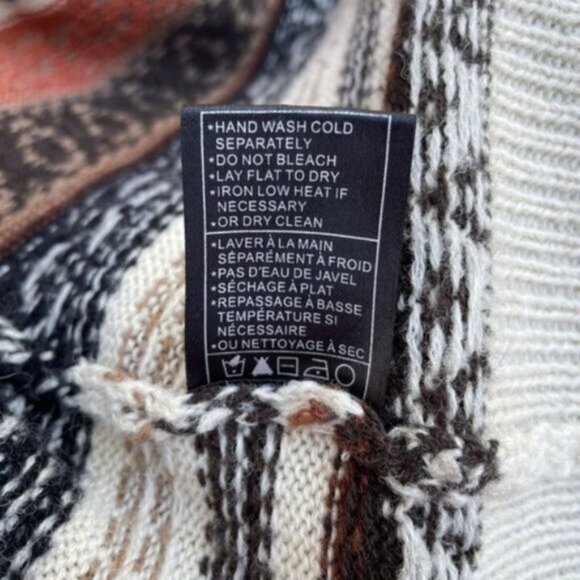 BB Dakota Southwest Print Open Front Knit Duster Cadigan Sweater Size M - Picture 6 of 9